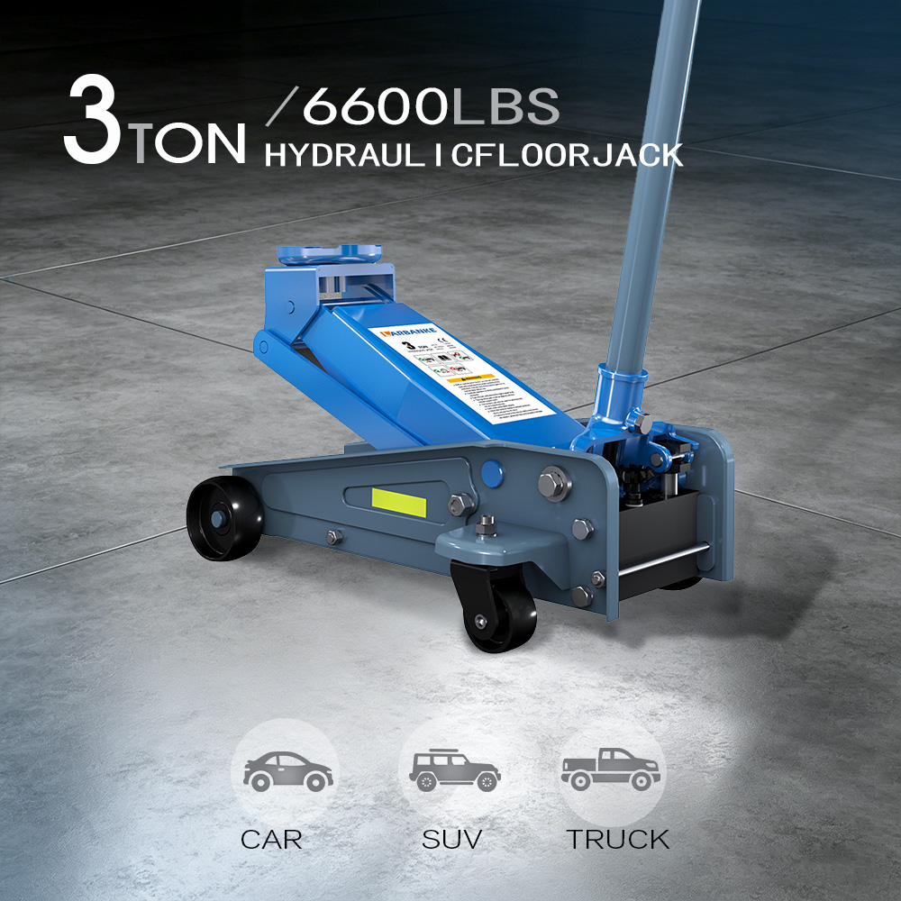 Heavy Equipment Jack - 3-тонный усиленный стальной напольный домкрат с